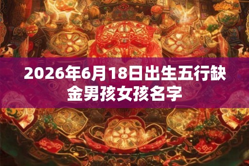 2026年6月18日出生五行缺金男孩女孩名字
