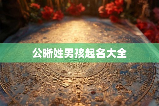 公晰姓男孩起名大全
