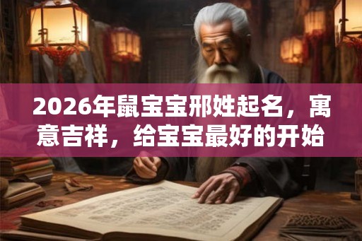 2026年鼠宝宝邢姓起名，寓意吉祥，给宝宝最好的开始！