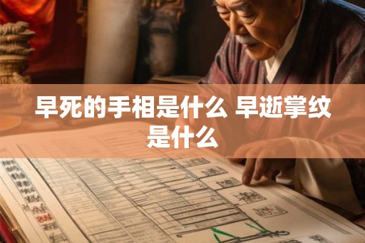 早死的手相是什么 早逝掌纹是什么