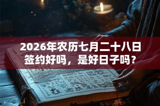 2026年农历七月二十八日签约好吗,是好日子吗? 2026年农历七月二十八日签约好吗,是好日子吗?