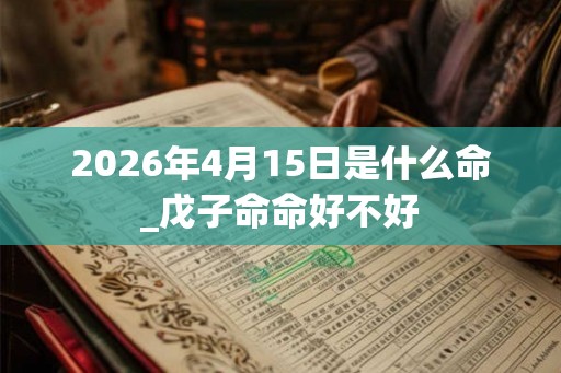 2026年4月15日是什么命_戊子命命好不好