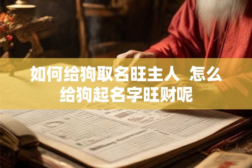 如何给狗取名旺主人 怎么给狗起名字旺财呢 如何给狗取名旺主人 怎么给狗起名字旺财呢