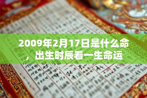2009年2月17日是什么命，出生时辰看一生命运