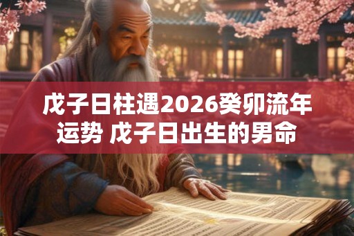 戊子日柱遇2026癸卯流年运势 戊子日出生的男命 戊子日柱遇2026癸卯流年运势 戊子日出生的男命
