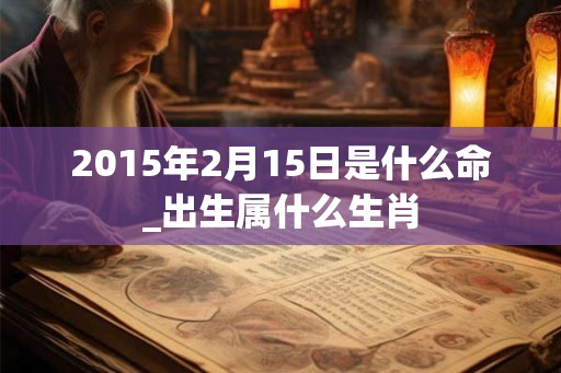 2015年2月15日是什么命_出生属什么生肖