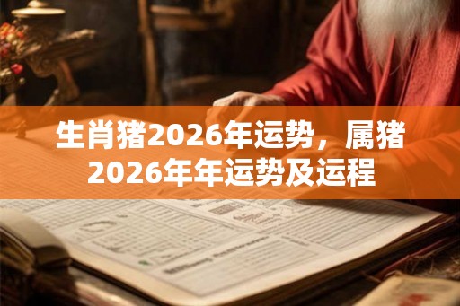 生肖猪2026年运势,属猪2026年年运势及运程 生肖猪2026年运势,属猪2026年年运势及运程