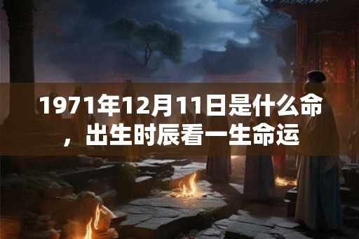1971年12月11日是什么命，出生时辰看一生命运