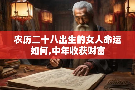 农历二十八出生的女人命运如何,中年收获财富