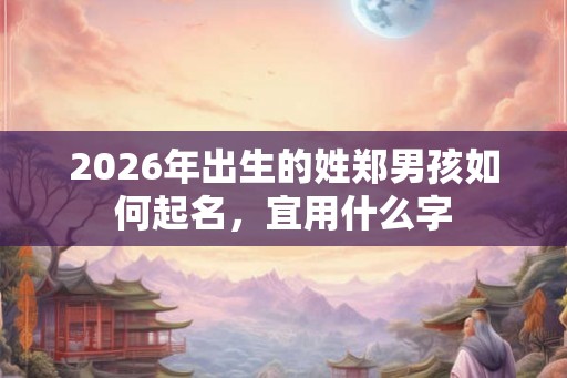 2026年出生的姓郑男孩如何起名，宜用什么字