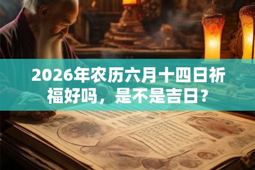 2026年农历六月十四日祈福好吗，是不是吉日？