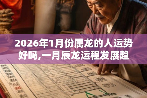 2026年1月份属龙的人运势好吗,一月辰龙运程发展趋势