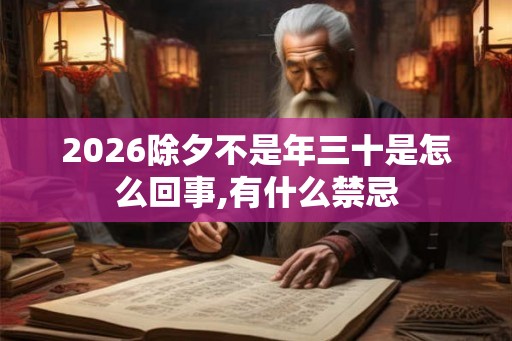 2026除夕不是年三十是怎么回事,有什么禁忌