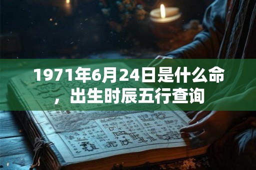 1971年6月24日是什么命，出生时辰五行查询