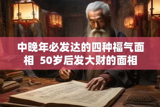中晚年必发达的四种福气面相  50岁后发大财的面相
