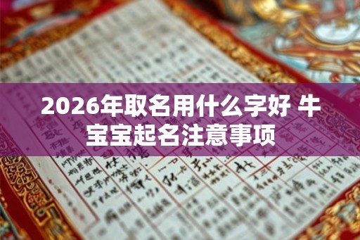 2026年取名用什么字好 牛宝宝起名注意事项