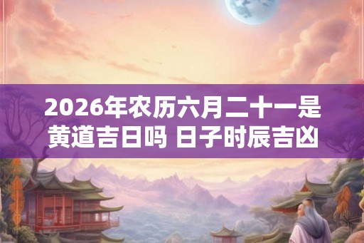 2026年农历六月二十一是黄道吉日吗 日子时辰吉凶