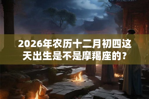 2026年农历十二月初四这天出生是不是摩羯座的？