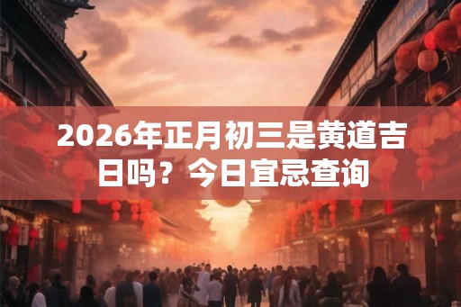 2026年正月初三是黄道吉日吗？今日宜忌查询