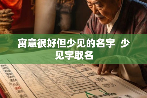 寓意很好但少见的名字  少见字取名