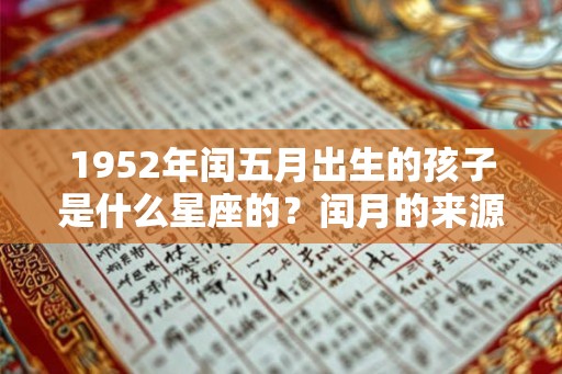 1952年闰五月出生的孩子是什么星座的？闰月的来源你知道吗？
