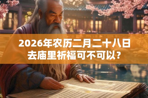 2026年农历二月二十八日去庙里祈福可不可以？
