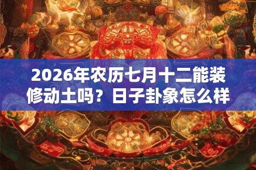 2026年农历七月十二能装修动土吗?日子卦象怎么样? 2026年农历七月十二能装修动土吗?日子卦象怎么样?