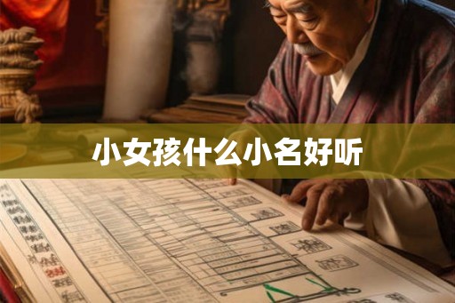 小女孩什么小名好听