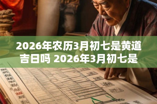 2026年农历3月初七是黄道吉日吗 2026年3月初七是黄道吉日吗
