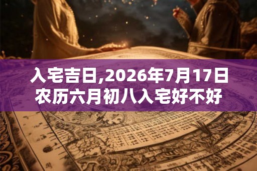 入宅吉日,2026年7月17日农历六月初八入宅好不好