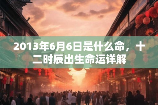 2013年6月6日是什么命，十二时辰出生命运详解