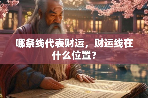 哪条线代表财运,财运线在什么位置? 哪条线代表财运,财运线在什么位置?