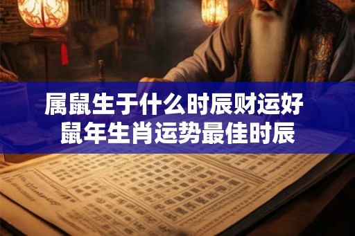 属鼠生于什么时辰财运好 鼠年生肖运势最佳时辰