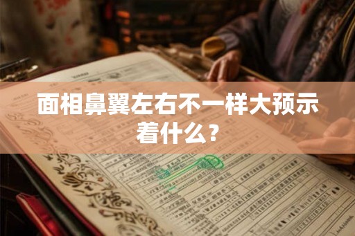 面相鼻翼左右不一样大预示着什么？