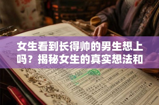 女生看到长得帅的男生想上吗？揭秘女生的真实想法和内心想法