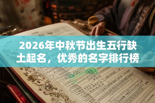 2026年中秋节出生五行缺土起名,优秀的名字排行榜 2026年中秋节出生五行缺土起名,优秀的名字排行榜