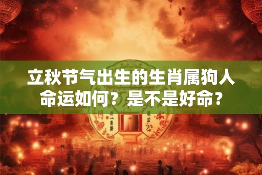 立秋节气出生的生肖属狗人命运如何?是不是好命? 立秋节气出生的生肖属狗人命运如何?是不是好命?
