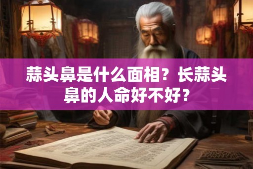 蒜头鼻是什么面相？长蒜头鼻的人命好不好？