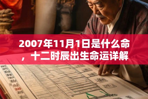 2007年11月1日是什么命，十二时辰出生命运详解