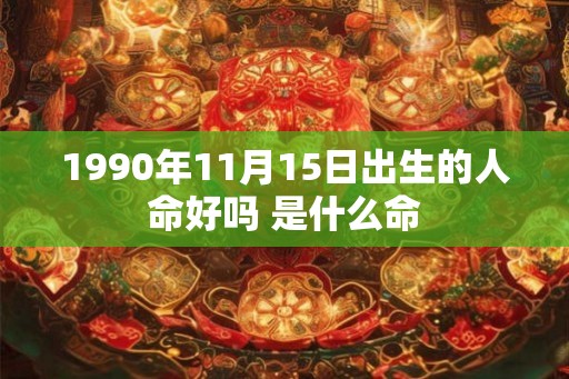 1990年11月15日出生的人命好吗 是什么命
