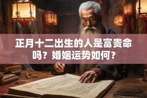 正月十二出生的人是富贵命吗？婚姻运势如何？