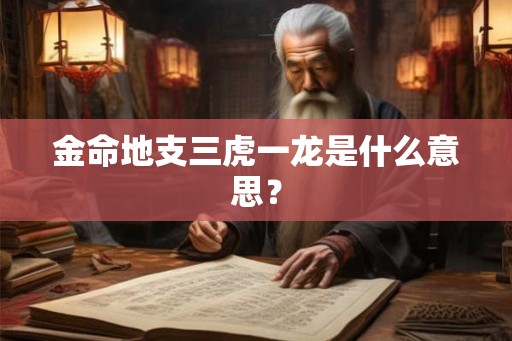 金命地支三虎一龙是什么意思？