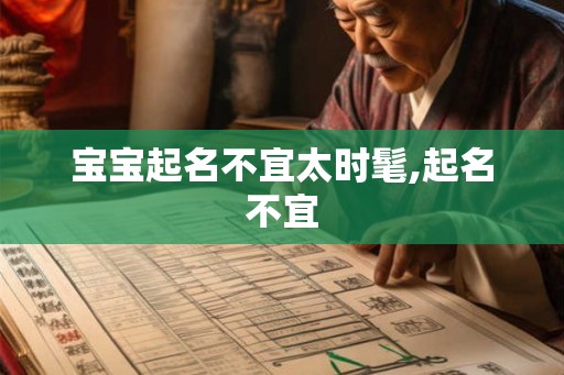 宝宝起名不宜太时髦,起名不宜