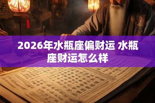 2026年水瓶座偏财运 水瓶座财运怎么样