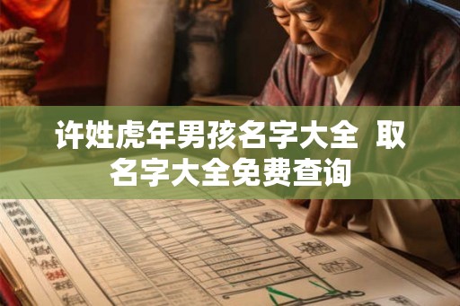 许姓虎年男孩名字大全 取名字大全免费查询 许姓虎年男孩名字大全 取名字大全免费查询