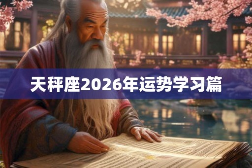 天秤座2026年运势学习篇