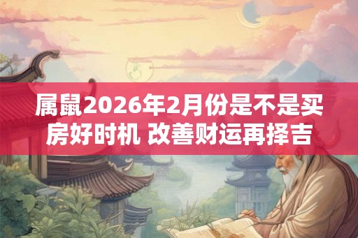 属鼠2026年2月份是不是买房好时机 改善财运再择吉日