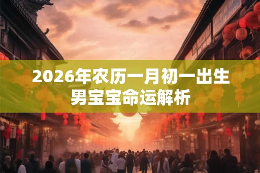 2026年农历一月初一出生男宝宝命运解析