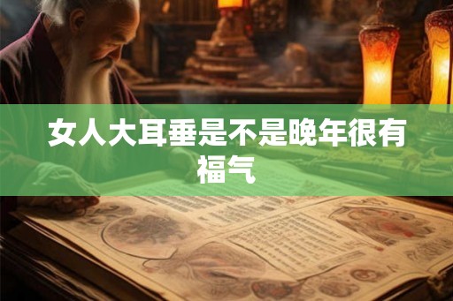 女人大耳垂是不是晚年很有福气