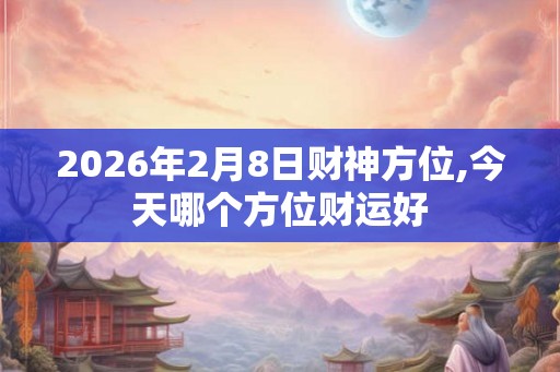 2026年2月8日财神方位,今天哪个方位财运好